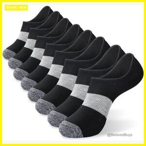 10 Pairs No Show Socks Non Slip Moisture Wicking Athletic
